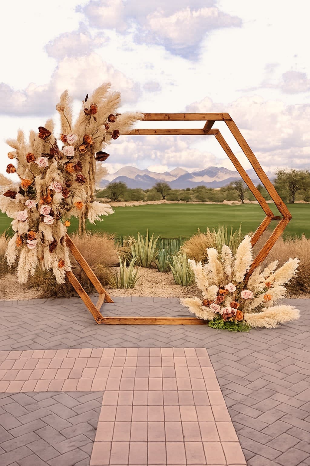 Desert Hexagon Arch — Day Dream Affairs ceremony arch